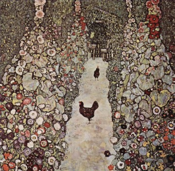  garten - Garten mit Hähne Gustav Klimt